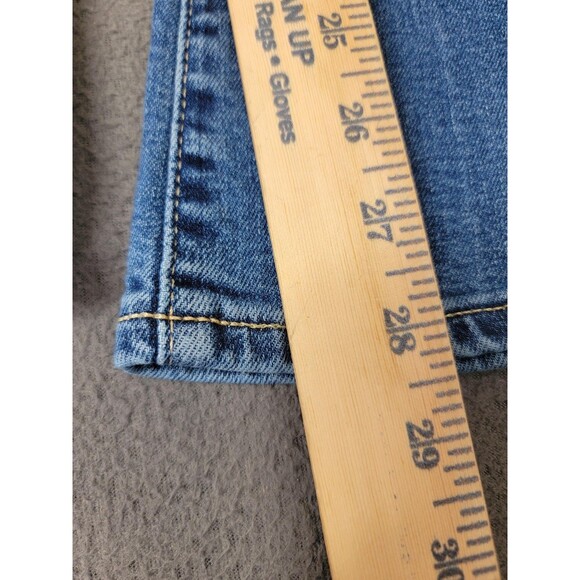 Gap Jeans Womens 8 Petite 29 Blue '70s Flare High Rise Medium Wash Stretch Denim - Picture 3 of 13